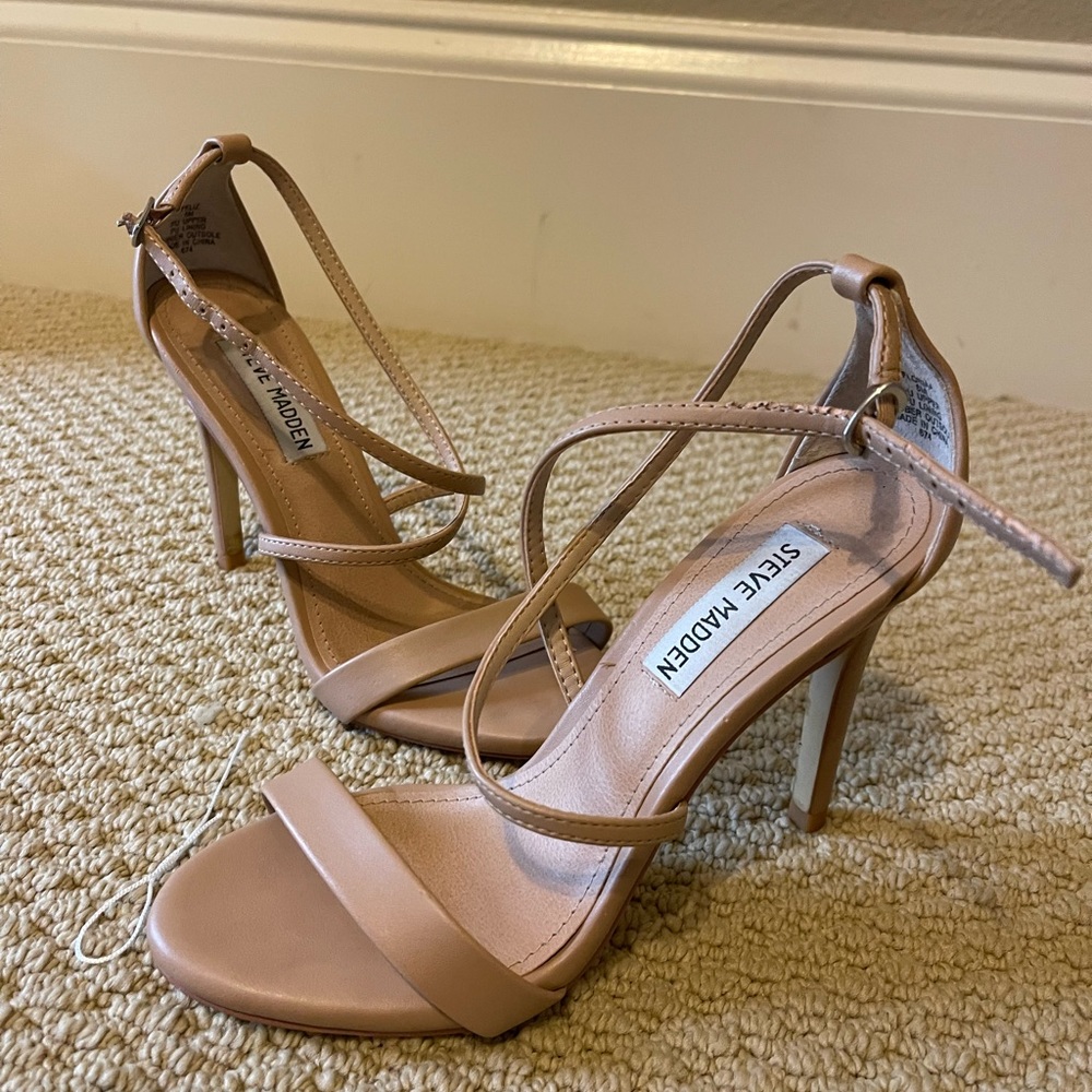 Steve Madden Nude Strappy Heels